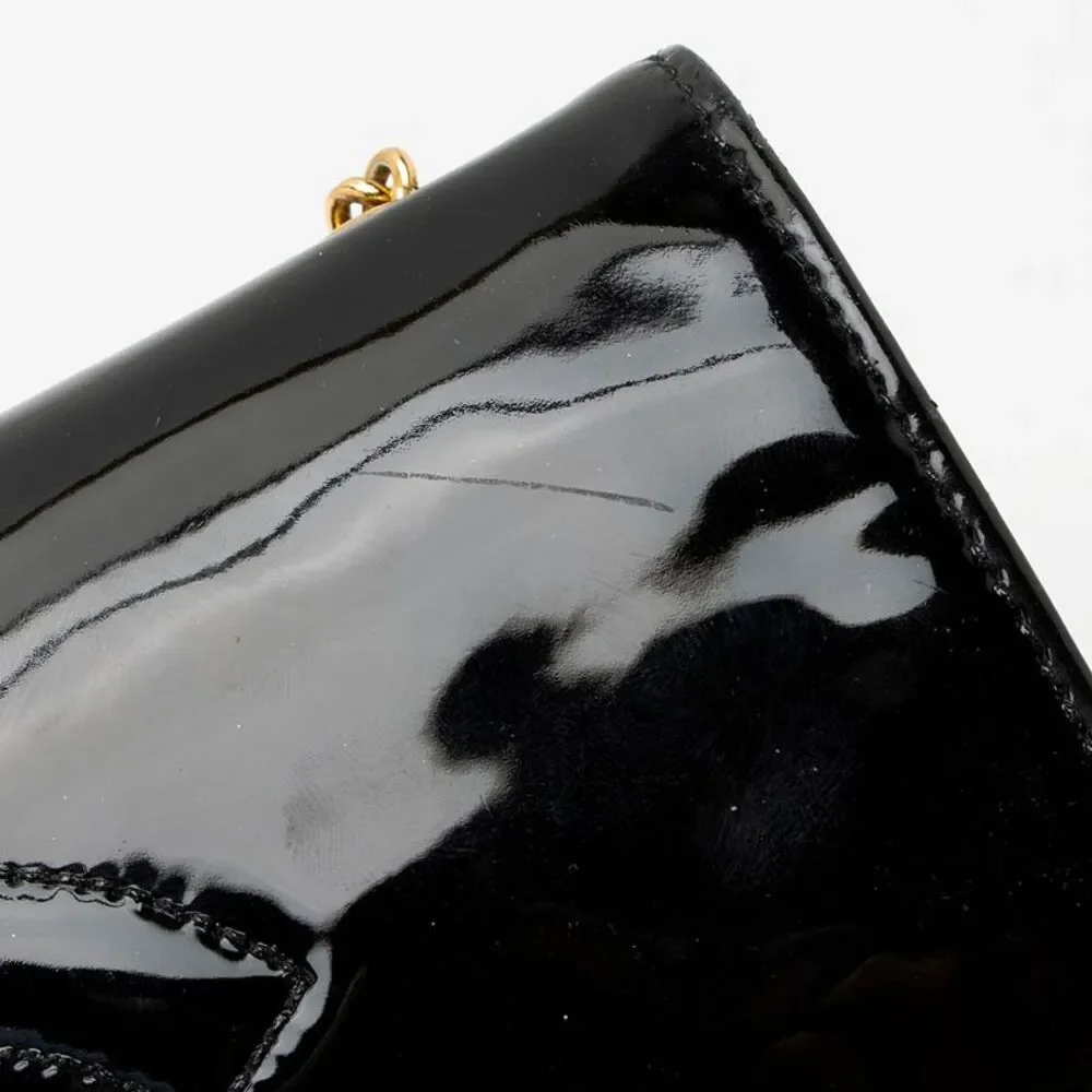 Chanel Vintage Patent Leather CC Wallet on Chain